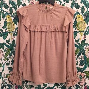 NWT Universal Thread Ruffled Long Sleeve Top